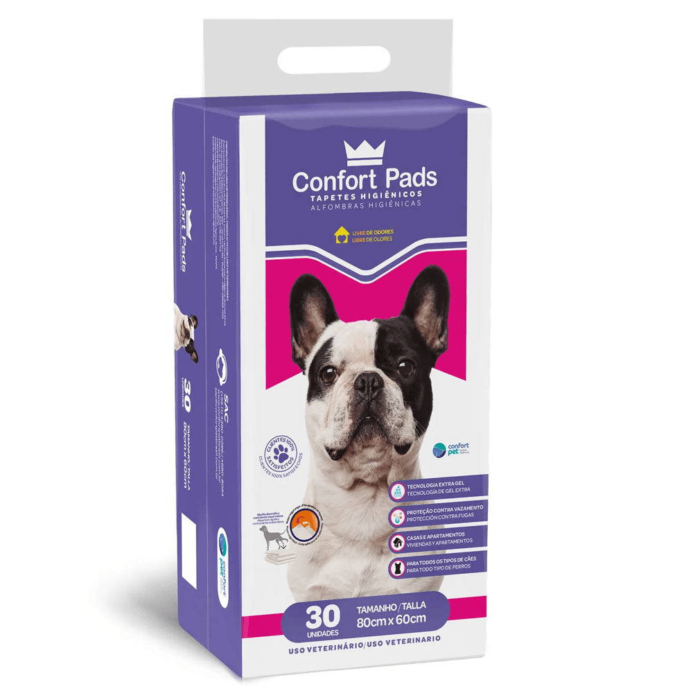 Tapete Higiênico Confort Pads Essential 90x60cm 30 Unidades