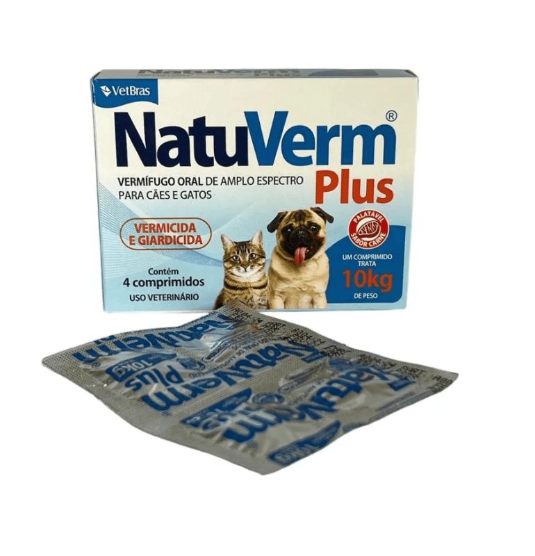 NATU VERM PLUS - 4 comprimidos - Cães
