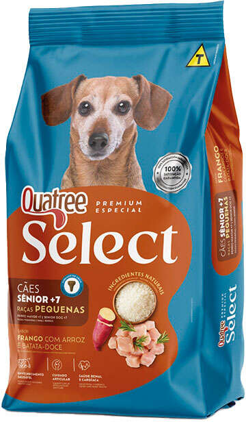 Quatree Select Cães Senior 7+ RP - Frango c/ batata doce e arroz