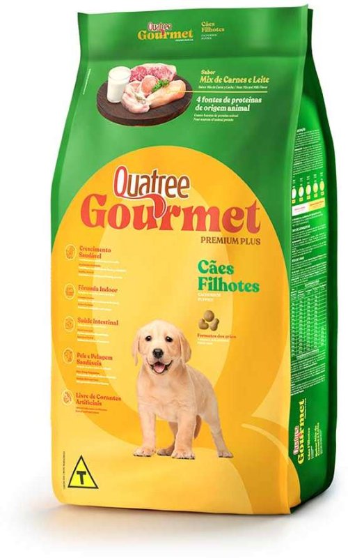 Quatree Gourmet Cães Filhotes Todas as raças - Mix de carnes e leite