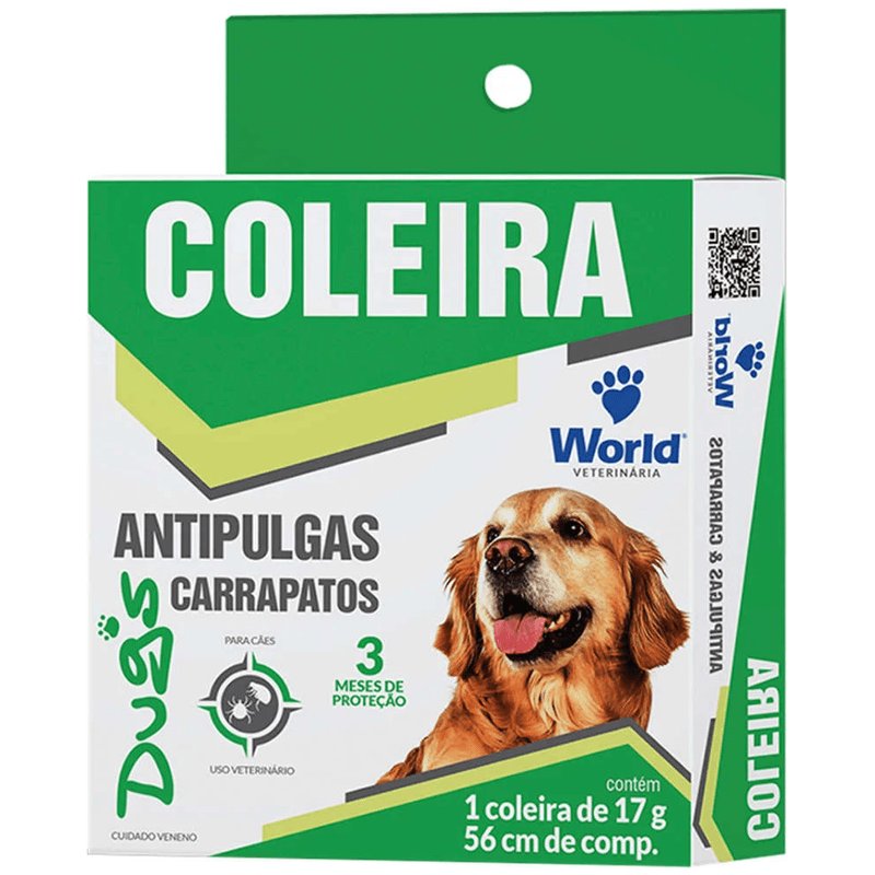 DUG'S ANTIPARASITÁRIO - Coleira Anti Pulgas e Carrapatos - 17g - Cães
