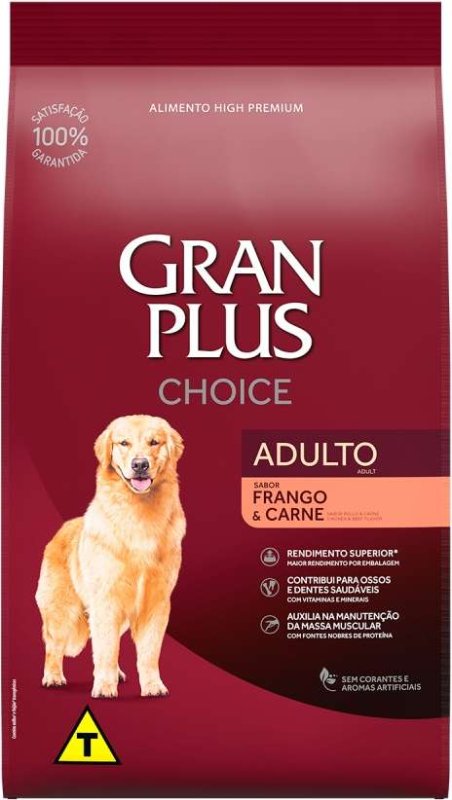 GranPlus Choice Cães Adultos Carne e Frango 15kg