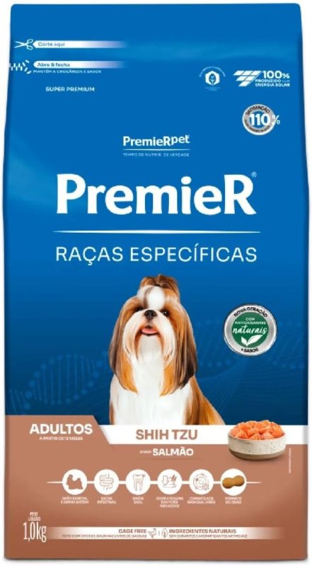 Premier Raças Específicas Shih Tzu Adultos Salmão